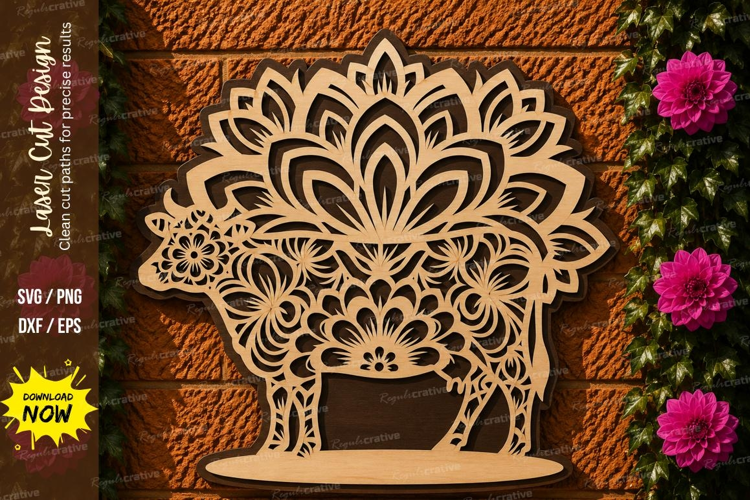 Tree Mandala Laser Cut SVG File tree mandala svg, tree