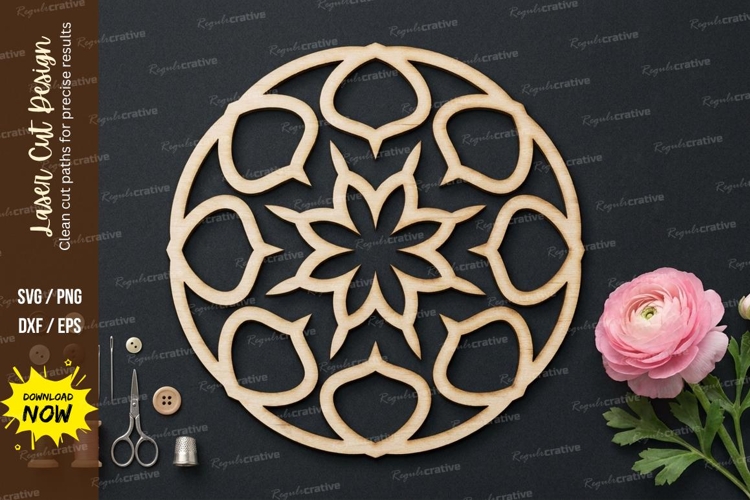 Floral Ring Laser Cut SVG laser cut svg, floral ring, flower