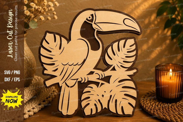 Toucan Tropical Laser Cut SVG Design toucan svg, tropical