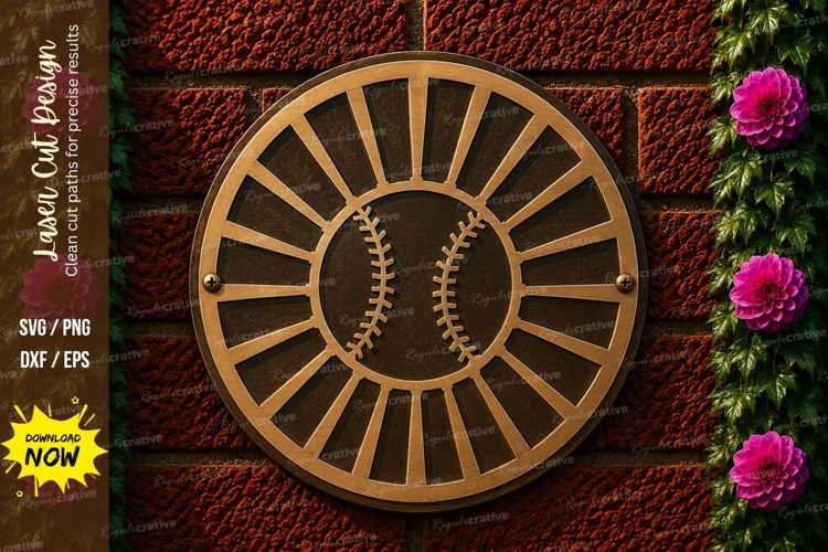 Baseball Flower Svg Image 23