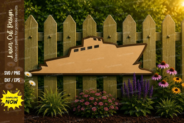 Cruise Ship Laser Cut SVG File cruise ship svg, ship svg