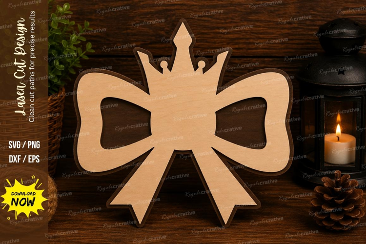 Gift Bow Laser Cut SVG File gift bow svg, ribbon bow svg