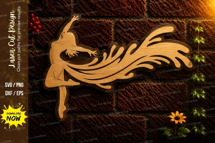Elegant Dancer Laser Cut SVG File elegant dancer svg, dancin