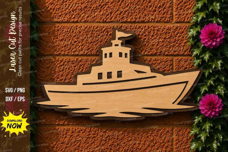 Cruise Ship Laser Cut SVG File cruise ship svg, cruise boat
