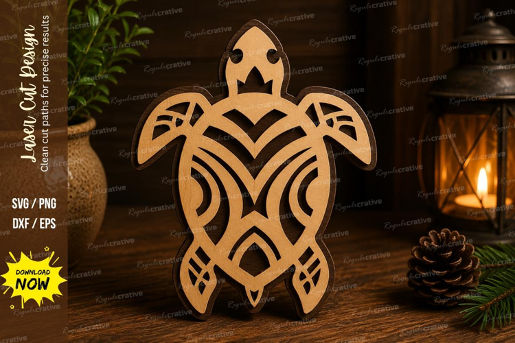 Sea Turtle Laser Cut SVG File sea turtle svg, turtle decor