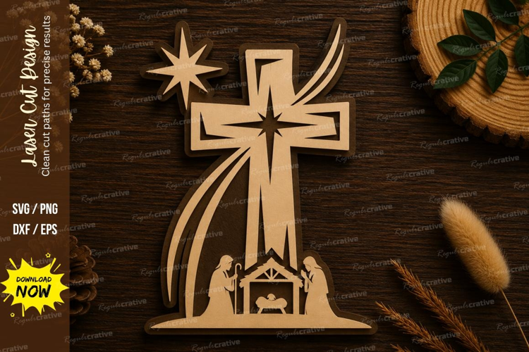 Christian Cross Laser Cut SVG File cross svg,christian cross