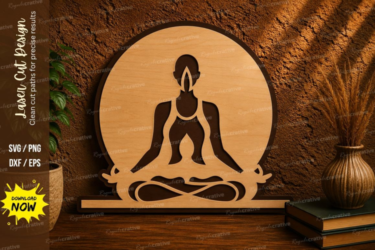 Meditation Circle Laser Cut SVG File meditation svg, yoga
