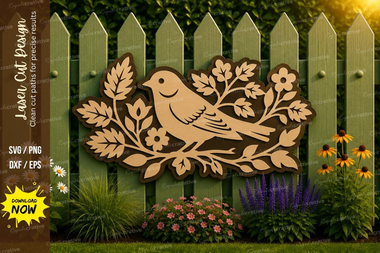 Bird Nest Laser Cut SVG File bird nest svg, songbird svg,