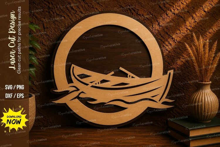Ocean Waves Laser Cut SVG File ocean waves svg, sea waves sv example image 1