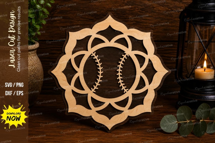 Baseball Flower Svg Image 4