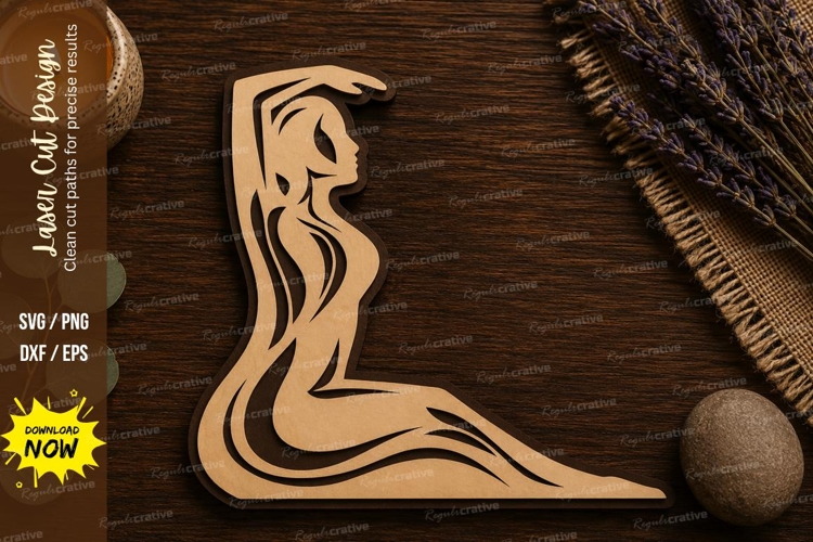 Mermaid Silhouette Laser Cut SVG File mermaid silhouette svg