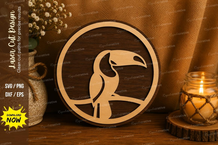 Heron Bird Circle Laser Cut SVG File heron svg, heron bird