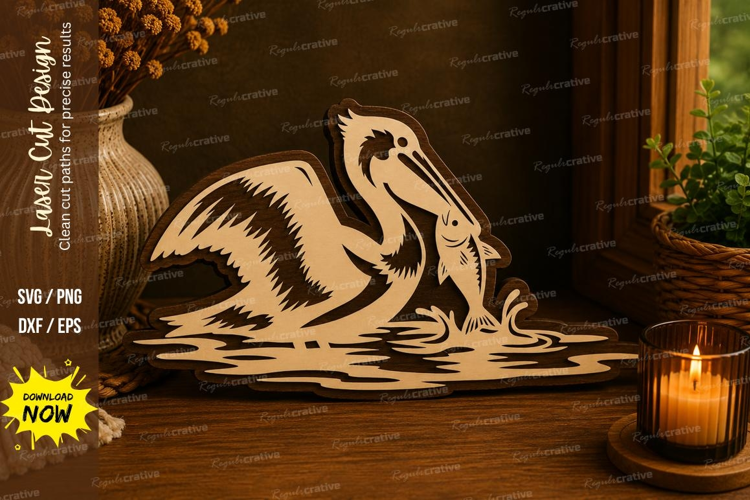 Pelican Water Bird Laser Cut SVG File pelican svg, pelican