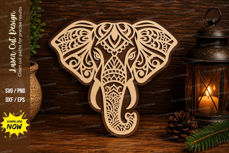 Elephant Mandala SVGs Image 3