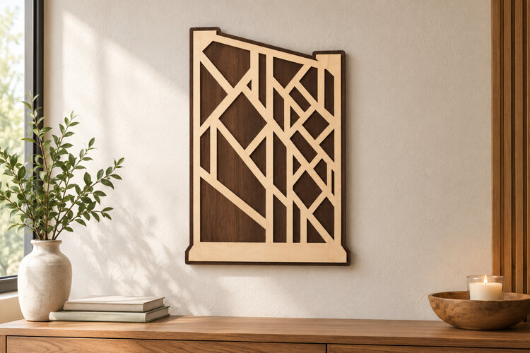 Linear Maze Laser Cut SVG File linear maze svg, geometric example image 1