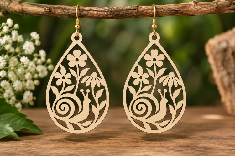 Teardrop Floral Laser Cut SVG File teardrop floral svg
