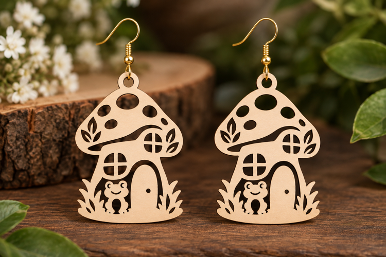 Mushroom House Laser Cut SVG File mushroom house svg, mushro