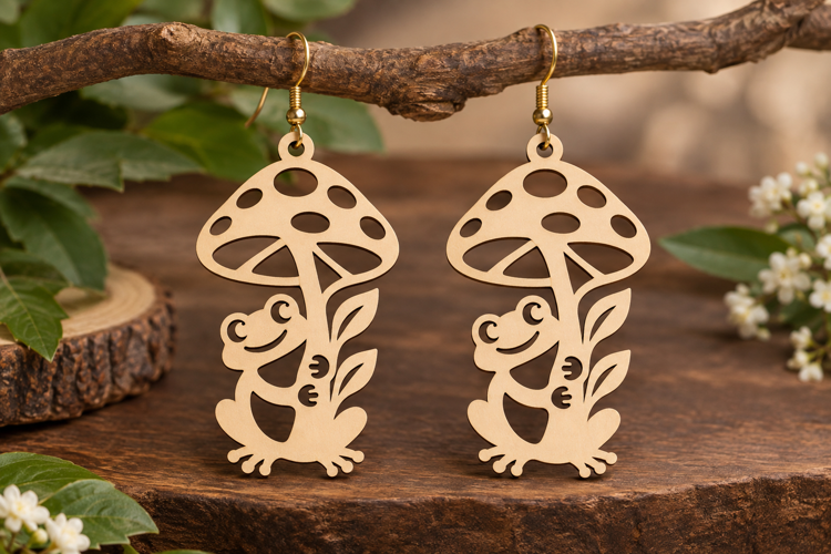 Squirrel Mushroom Laser Cut SVG File squirrel mushroom svg