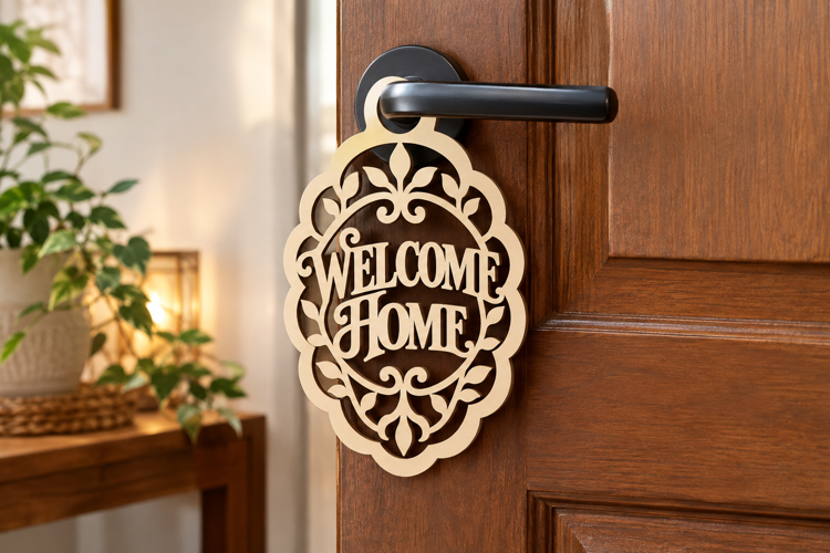 Ornate Welcome Laser Cut SVG File ornate welcome svg,welcome