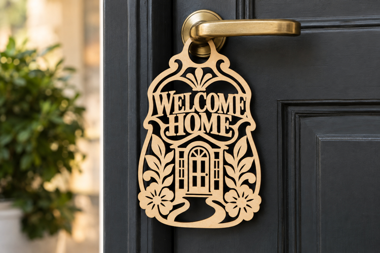 Ornate Home Laser Cut SVG File ornate home svg, welcome home