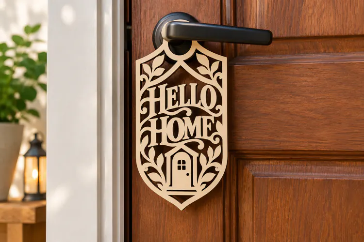 Hello Home Arch Laser Cut SVG File hello home svg, hello