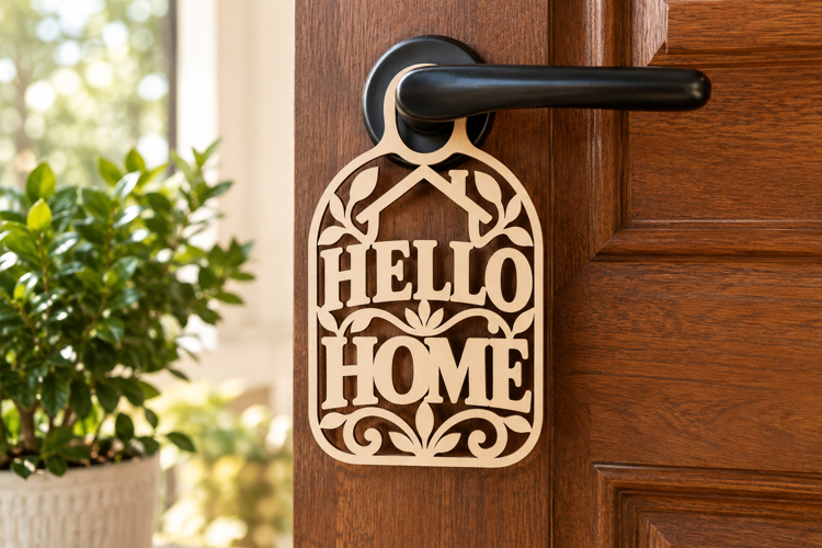 Hello House Laser Cut SVG File hello house svg, hello home
