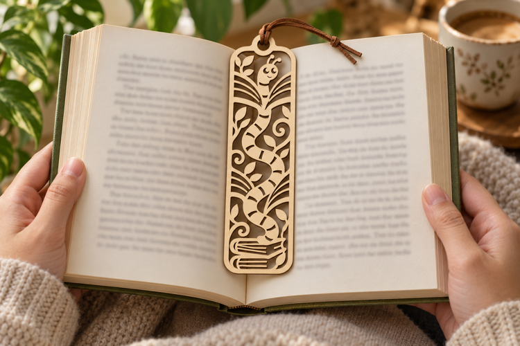 Swirl Bookworm Laser Cut SVG File swirl bookworm svg, bookwo