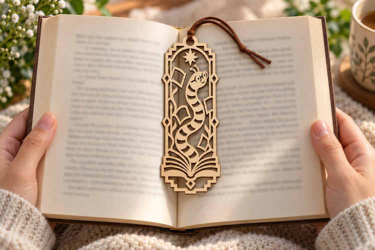 Star Bookworm Laser Cut SVG File star bookworm svg, bookworm