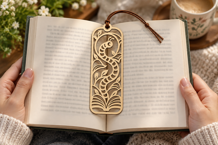 Double Bookworm Laser Cut SVG File double bookworm svg, book