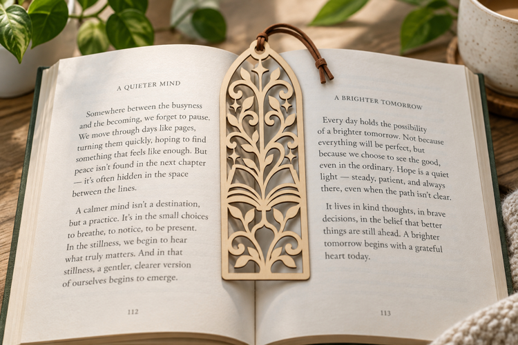 Ornate Book Laser Cut SVG File ornate bookmark svg, book boo