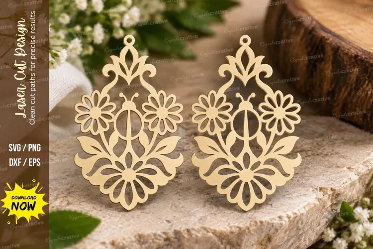 Ornate Floral Laser Cut SVG File ornate floral svg, floral