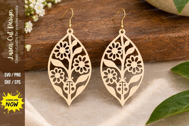 Botanical Oval Laser Cut SVG File botanical oval svg, oval example image 1