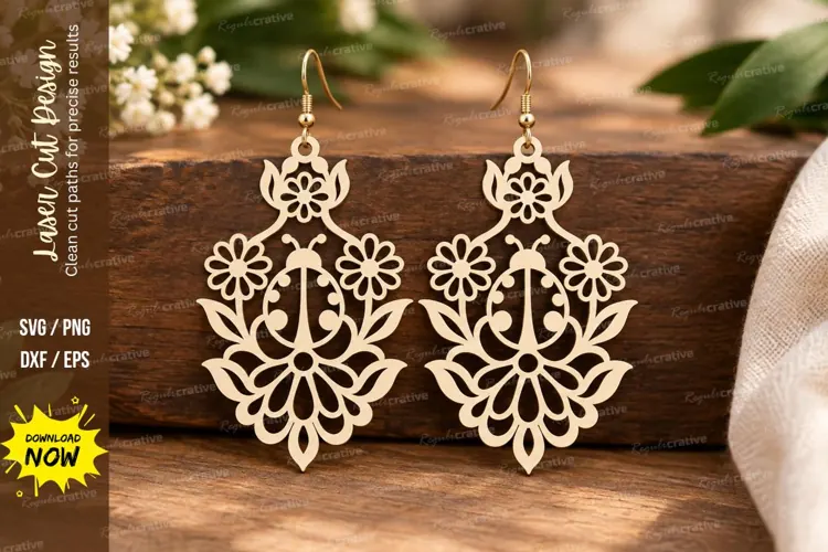 Floral Chandelier Laser Cut SVG File floral chandelier svg
