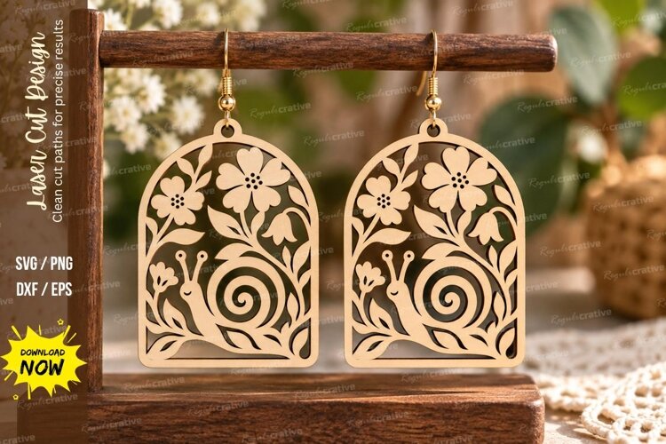 Snail Floral Arch Laser Cut SVG File snail arch svg, floral example image 1