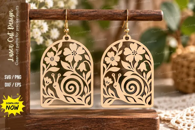 Snail Floral Arch Laser Cut SVG File snail arch svg, floral