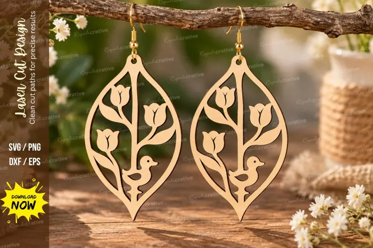 Snail Tulip Leaf Laser Cut SVG File snail leaf svg, tulip
