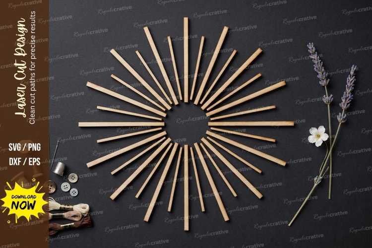 Sunburst Lines Laser Cut SVG laser cut svg, sunburst lines