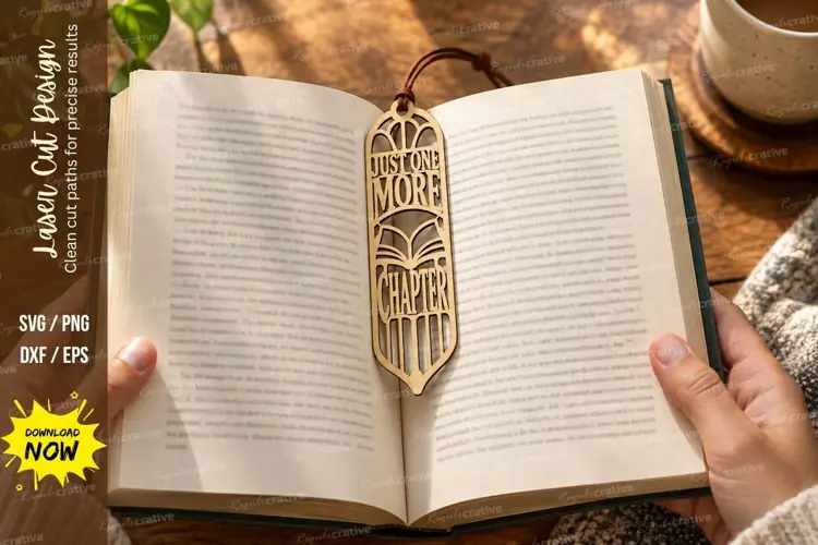 Reading Time Bookmark Laser Cut SVG File reading time svg