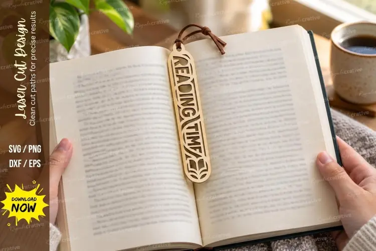 Reading Bookmark Laser Cut SVG File reading bookmark svg,
