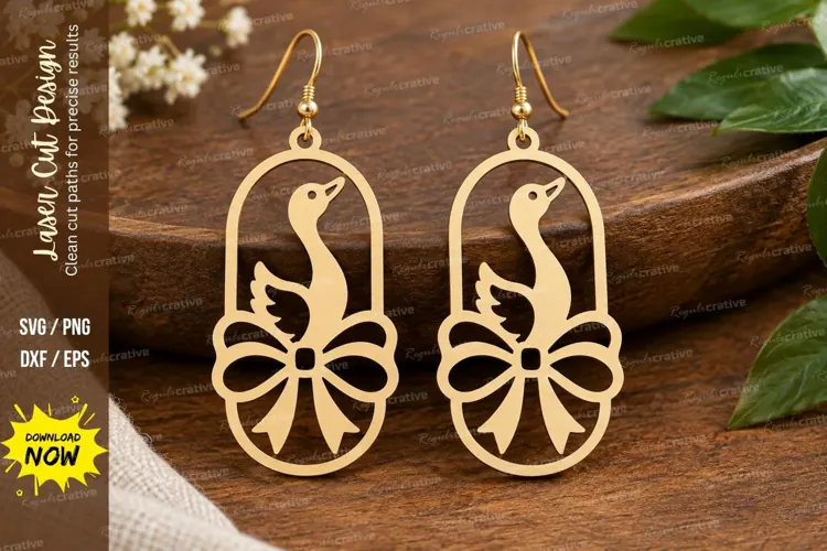Teardrop Floral Earrings Laser Cut SVG File teardrop earring