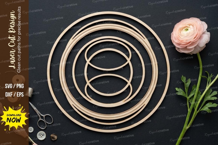 Circle Rings Laser Cut SVG laser cut svg, circle rings