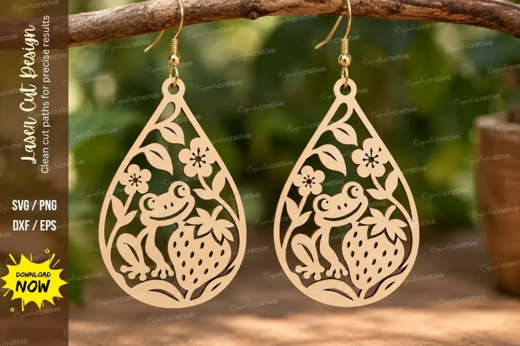 cute strawberry earrings, strawberry earrings png, laser