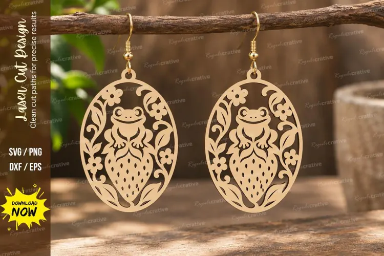 strawberry frog earrings, frog earrings png, strawberry earr