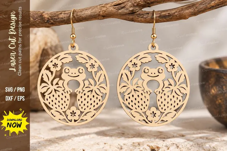 strawberry owl earrings, owl earrings png, strawberry earrin