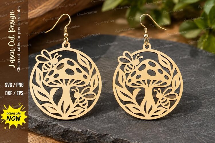 botanical tree earrings, tree earrings png, floral earrings example image 1
