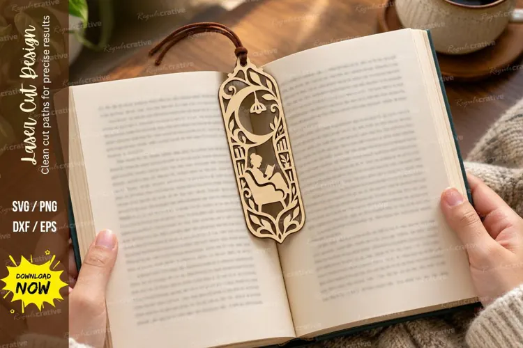 floral mushroom bookmark, mushroom bookmark png, laser cut