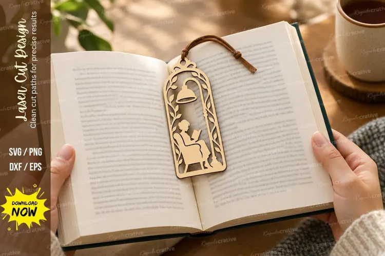 cat bookmark png, laser cut bookmark, wooden bookmark png,