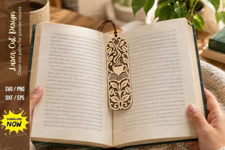 Ornamental Cat Face Bookmark Laser Cut SVG PNG Design,cat