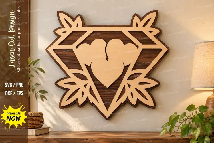 Geometric Heart Laser Cut Wall Art SVG geometric heart,heart