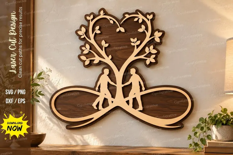 Infinity Love Birds Laser Cut Wall Art infinity birds svg,